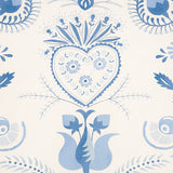 Orla Panel Blue Folkloric Floral Wallcovering Panel by Schumacher – 5012151