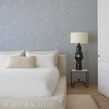 Circuit Sky by Porter Teleo Abstract Geometric Blue Wallpaper – Schumacher 5012161