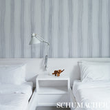 Tracing Stripes Grey by Porter Teleo Modern Hand-Painted Stripe Wallpaper – Schumacher 5012171