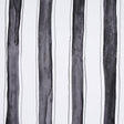 Tracing Stripes wallpaper by Schumacher, featuring bold hand-painted black vertical stripes with delicate tracing on a white background.