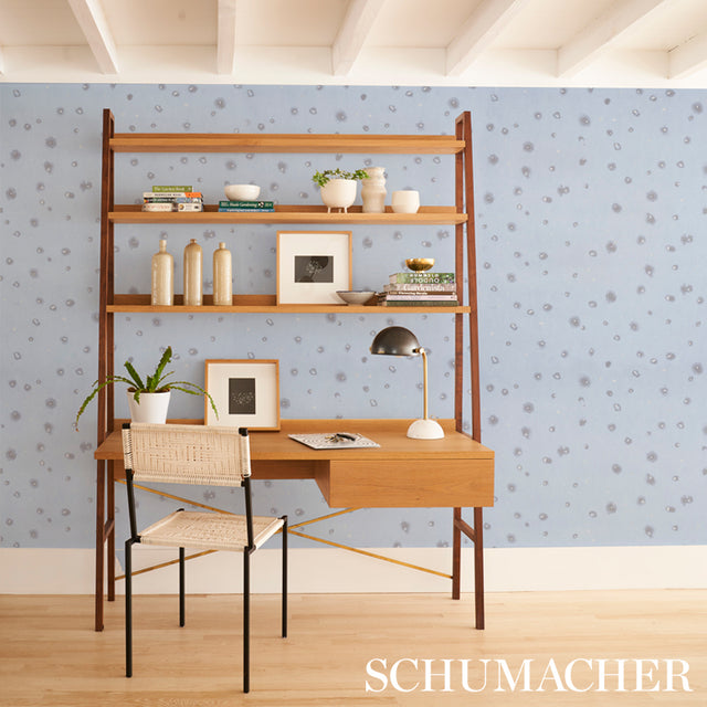 Stellar Blue Celestial Abstract Wallpaper by Porter Teleo – Schumacher 5012192