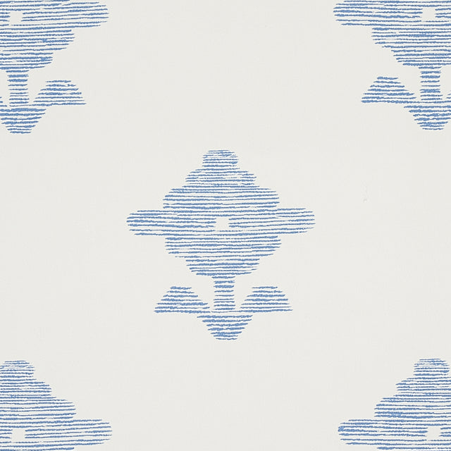 Rubia Blue by Schumacher Subtle Metallic Floral Wallpaper – Schumacher 5012220