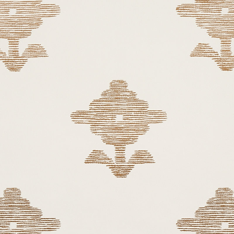 Rubia Ivory by Schumacher Subtle Metallic Floral Wallpaper – East Meets West Collection 5012221