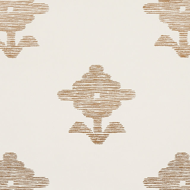 Rubia Ivory by Schumacher Subtle Metallic Floral Wallpaper – East Meets West Collection 5012221