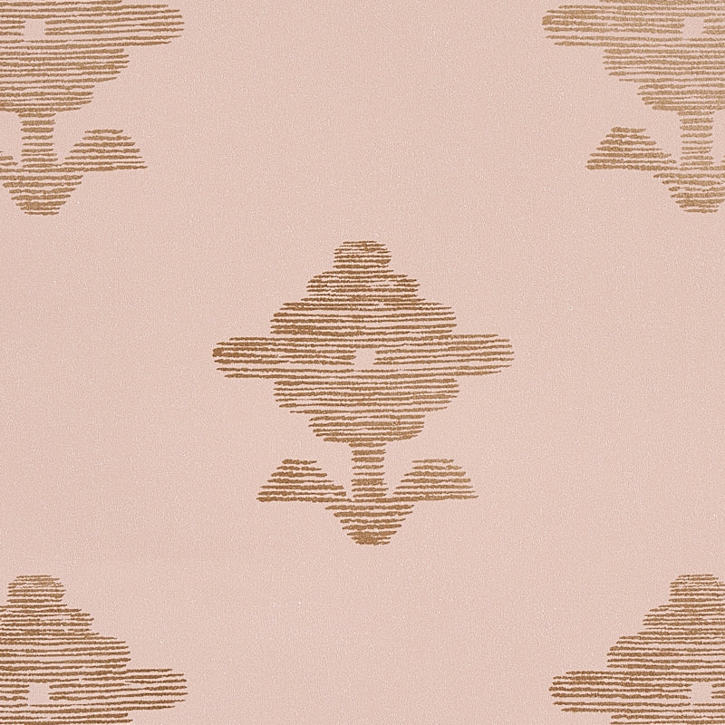Rubia Blush by Schumacher Metallic Floral Wallpaper – Schumacher 5012222