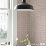 Meadow Rock Blush by Caroline Z Hurley Modern Floral Wallpaper – Schumacher 5012230