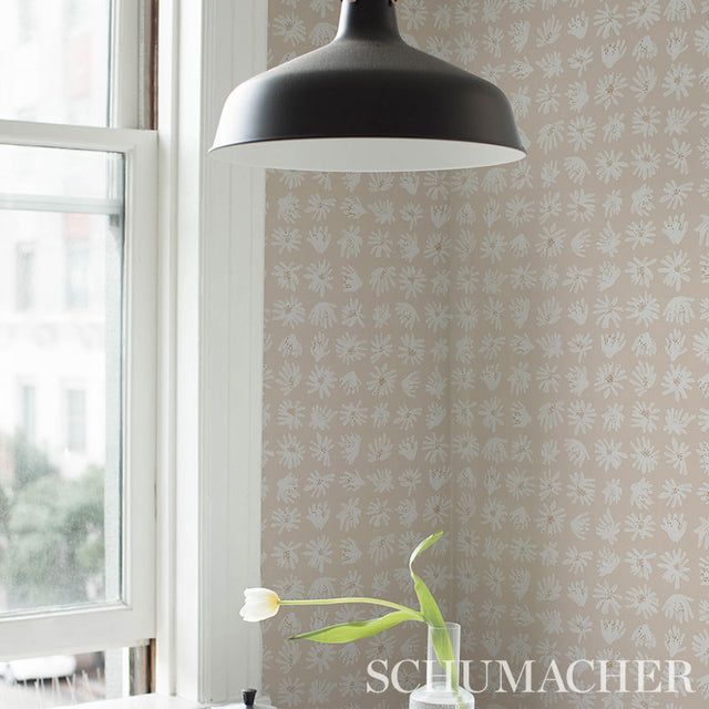 Meadow Rock Neutral by Caroline Z Hurley Floral Wallpaper – Schumacher 5012231