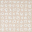 Meadow Rock wallpaper by Caroline Z Hurley for Schumacher, featuring hand-painted neutral floral motifs in a neat, artful arrangement.