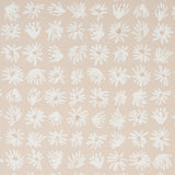 Meadow Rock wallpaper by Caroline Z Hurley for Schumacher, featuring hand-painted neutral floral motifs in a neat, artful arrangement.