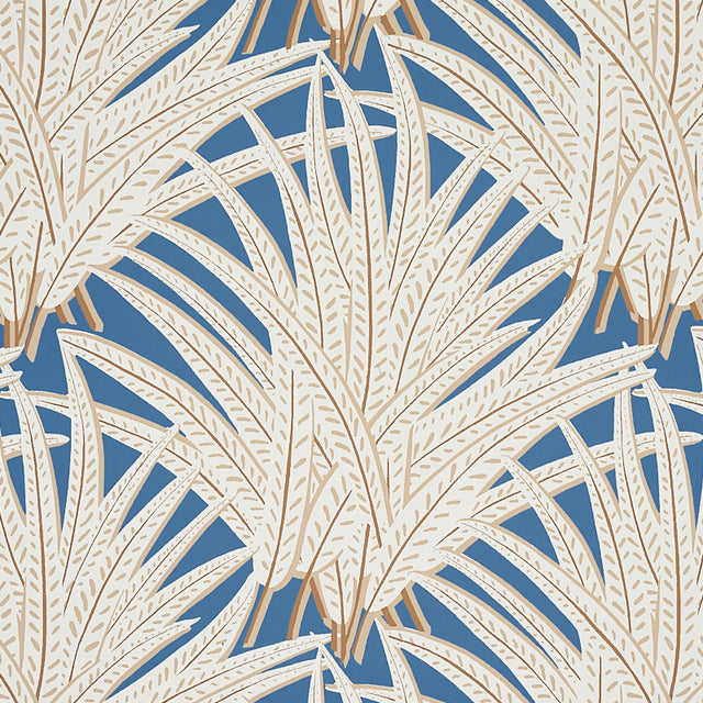 Zenada Blue Botanical Palm Leaf Wallpaper – Schumacher 5012242