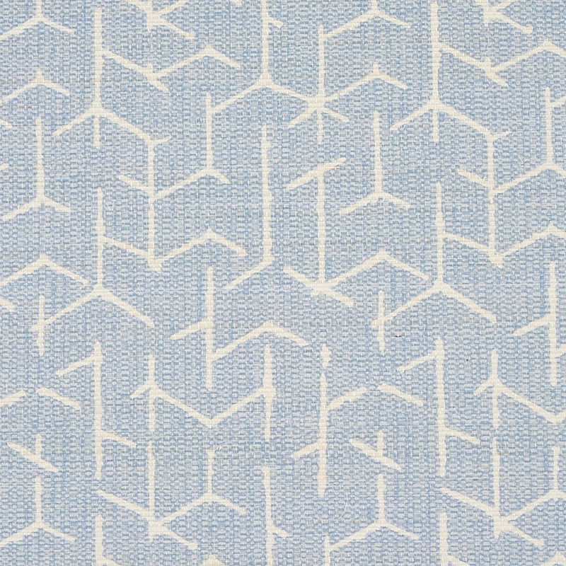 Coleridge Chambray by Schumacher Geometric Blue Wallpaper – Schumacher 5012250
