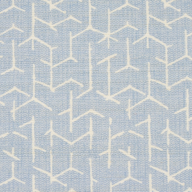 Coleridge Chambray by Schumacher Geometric Blue Wallpaper – Schumacher 5012250