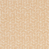 Coleridge Wheat geometric sisal-look wallcovering by Schumacher in a modern living room setting