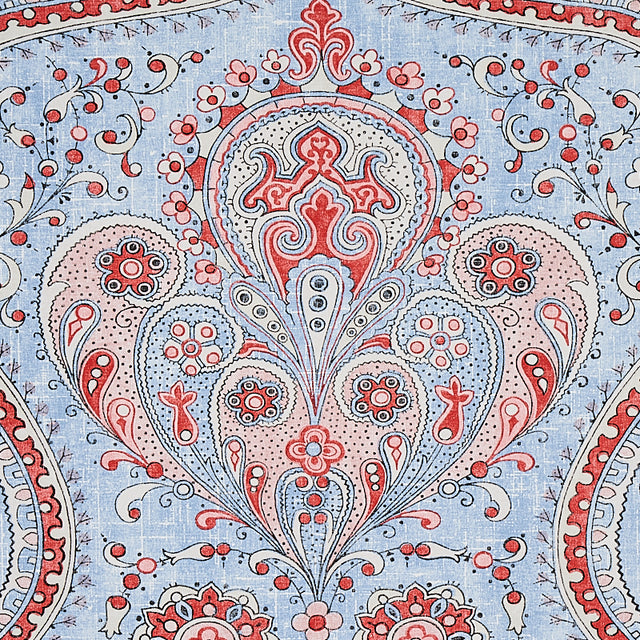 Paisley Court Chambray by Schumacher East Meets West Collection Wallpaper – Schumacher 5012271