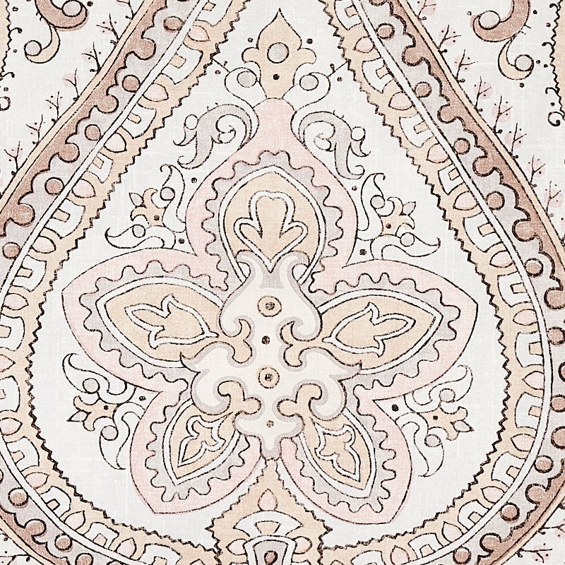 Paisley Court Sand by Schumacher East Meets West Collection Wallpaper – Schumacher 5012272