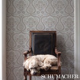 Paisley Court Sand by Schumacher East Meets West Collection Wallpaper – Schumacher 5012272
