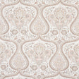 Paisley Court sand-colored wallpaper with intricate paisley and floral designs by Schumacher