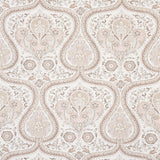 Paisley Court sand-colored wallpaper with intricate paisley and floral designs by Schumacher