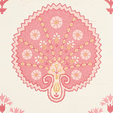 Chamba Crown Sisal Pink Ottoman Fan Floral Wallpaper – Schumacher 5012281