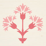 Chamba Crown Sisal Pink Ottoman Fan Floral Wallpaper – Schumacher 5012281