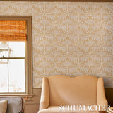 Woodland Leopard Sisal Oatmeal by Schumacher Hand Screen Printed Wallpaper – Schumacher 5012303