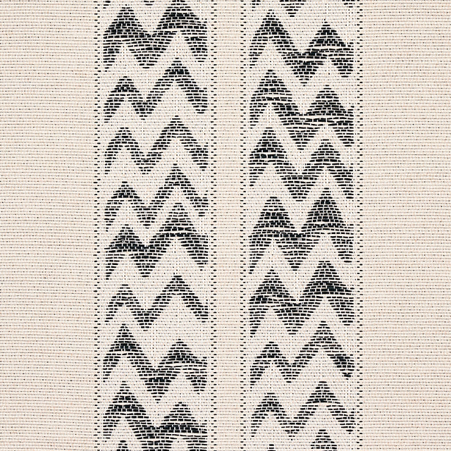 Kudu Stripe Black by Schumacher Jacquard-Weave Tribal Wallpaper – Schumacher 5012310