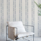 Kudu Stripe Slate by Schumacher Jacquard-Weave Wallpaper – Copacabana Collection 5012311