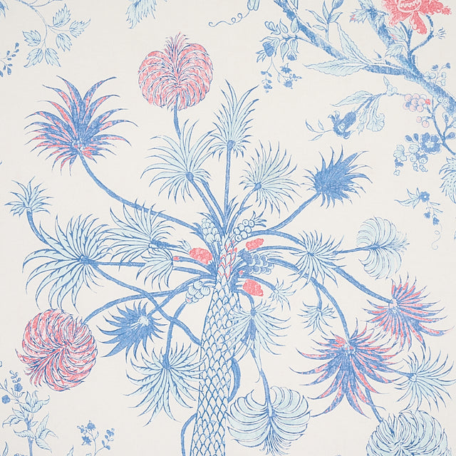 Amaltas Panel Set Blue & Red Scenic Botanical Wallpaper – Schumacher 5012330