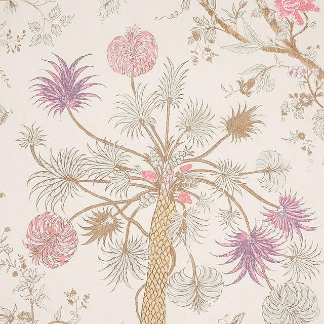 Amaltas Panel Set Document by Schumacher Exotic Floral and Animal Wall Mural – Schumacher 5012331