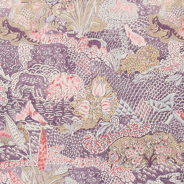 Amaltas Panel Set Document by Schumacher Exotic Floral and Animal Wall Mural – Schumacher 5012331