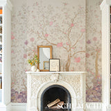 Amaltas Panel Set Document by Schumacher Exotic Floral and Animal Wall Mural – Schumacher 5012331
