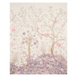 Amaltas Panel Set wallpaper by Schumacher featuring exotic flowers and animals in a document colorway