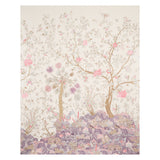 Amaltas Panel Set wallpaper by Schumacher featuring exotic flowers and animals in a document colorway