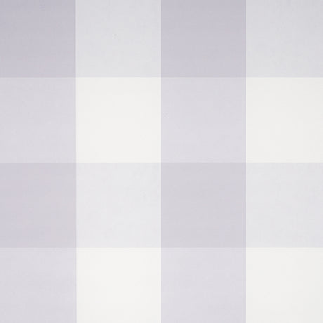 Willa Check Large in Lavender by Schumacher - extra-large-scale gingham plaid wallpaper in a playful, modern lavender colorway.