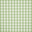 Willa Check Small in Leaf by Schumacher - a modern green and white gingham plaid wallpaper, shown in room and detail views.