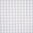 Willa Check Small lavender gingham plaid wallpaper by Schumacher, shown in a modern kitchen and as a close-up of the pattern.