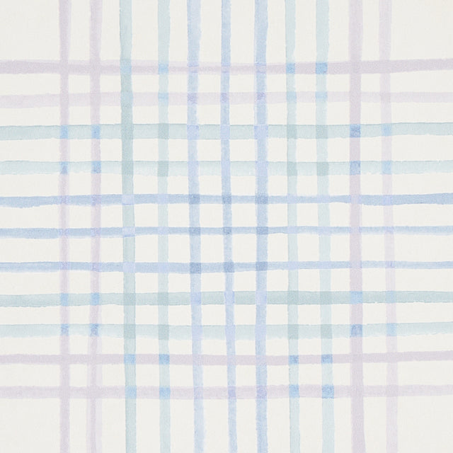 Minerva Plaid Hyacinth by Schumacher Soft Ombré Plaid Wallpaper – Schumacher 5012371
