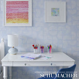 Quansoo Ivory on Sky by Caroline Z Hurley Artistic Modern Wallpaper – Schumacher 5012400