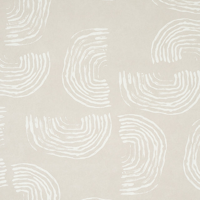 Quansoo Ivory on Neutral by Caroline Z Hurley Modern Painterly Wallpaper – Schumacher 5012401