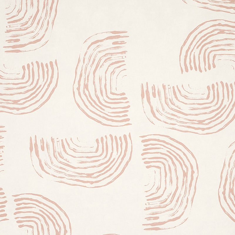 Quansoo Coral on Ivory by Caroline Z Hurley Modern Artistic Wallpaper – Schumacher 5012402