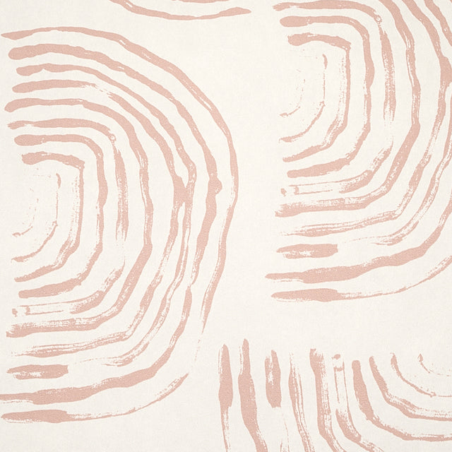 Quansoo Coral on Ivory by Caroline Z Hurley Modern Artistic Wallpaper – Schumacher 5012402