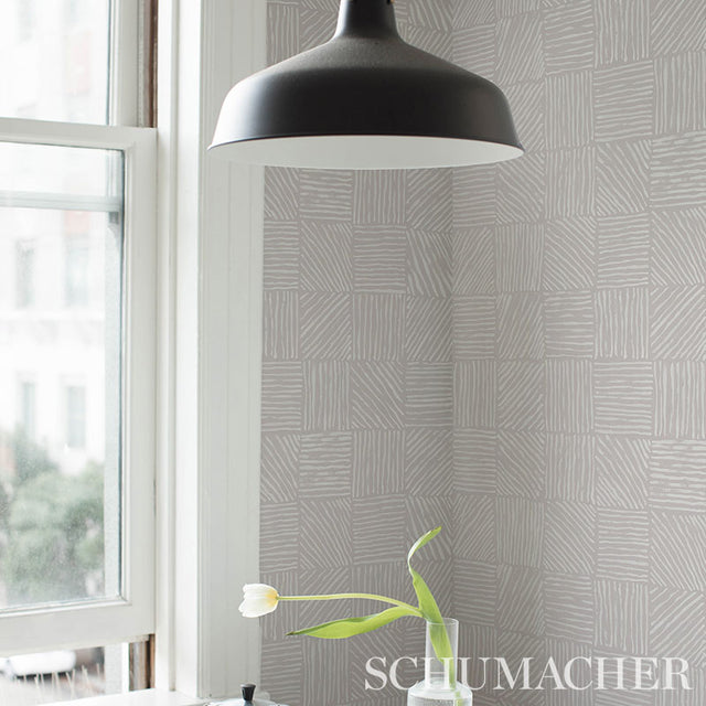 Katama Ivory on Stone by Caroline Z Hurley Modern Abstract Wallpaper – Schumacher 5012420