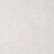Katama wallpaper by Caroline Z Hurley for Schumacher, featuring an ivory-on-stone linear block pattern with artistic brushwork.