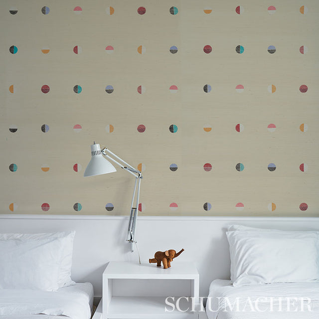 Joshua Tree Hand Printed Sisal Multi on Ivory by Caroline Z Hurley – Schumacher 5012440