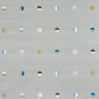 Joshua Tree Hand Printed Sisal wallpaper in Mineral by Caroline Z Hurley for Schumacher, featuring hand screen printed moons on a textured ground.