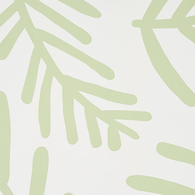 TIAH COVE Sage Leaf by Caroline Z Hurley Botanical Wallpaper – Schumacher 5012450