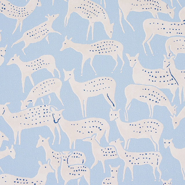 FAUNA Slate Blue Animal Wallpaper – Schumacher 5012490