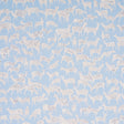 Slate blue wallpaper with hand-drawn white deer in a small-scale, whimsical pattern. Schumacher FAUNA 5012490.