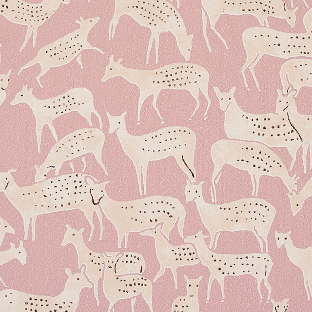 Fauna Dusty Pink by Schumacher Whimsical Animal Wallpaper – Schumacher 5012491