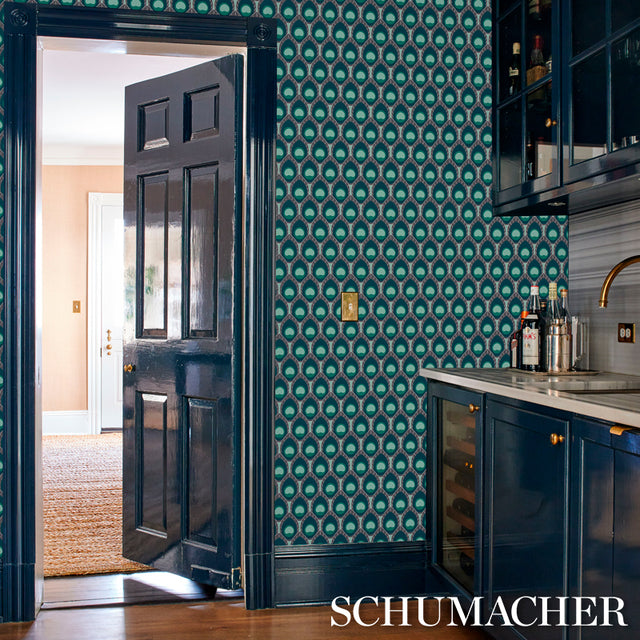 Dawnridge Sage by Cristina Buckley Geometric Wallpaper – Schumacher 5012520